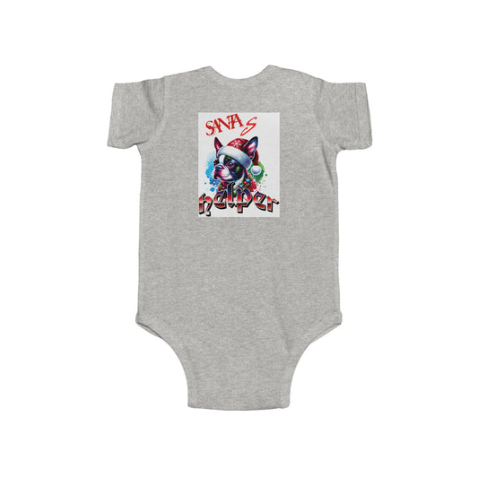 December Vibes Baby Bodysuit — Cute Grinch/Santa Pet Holiday Onesie