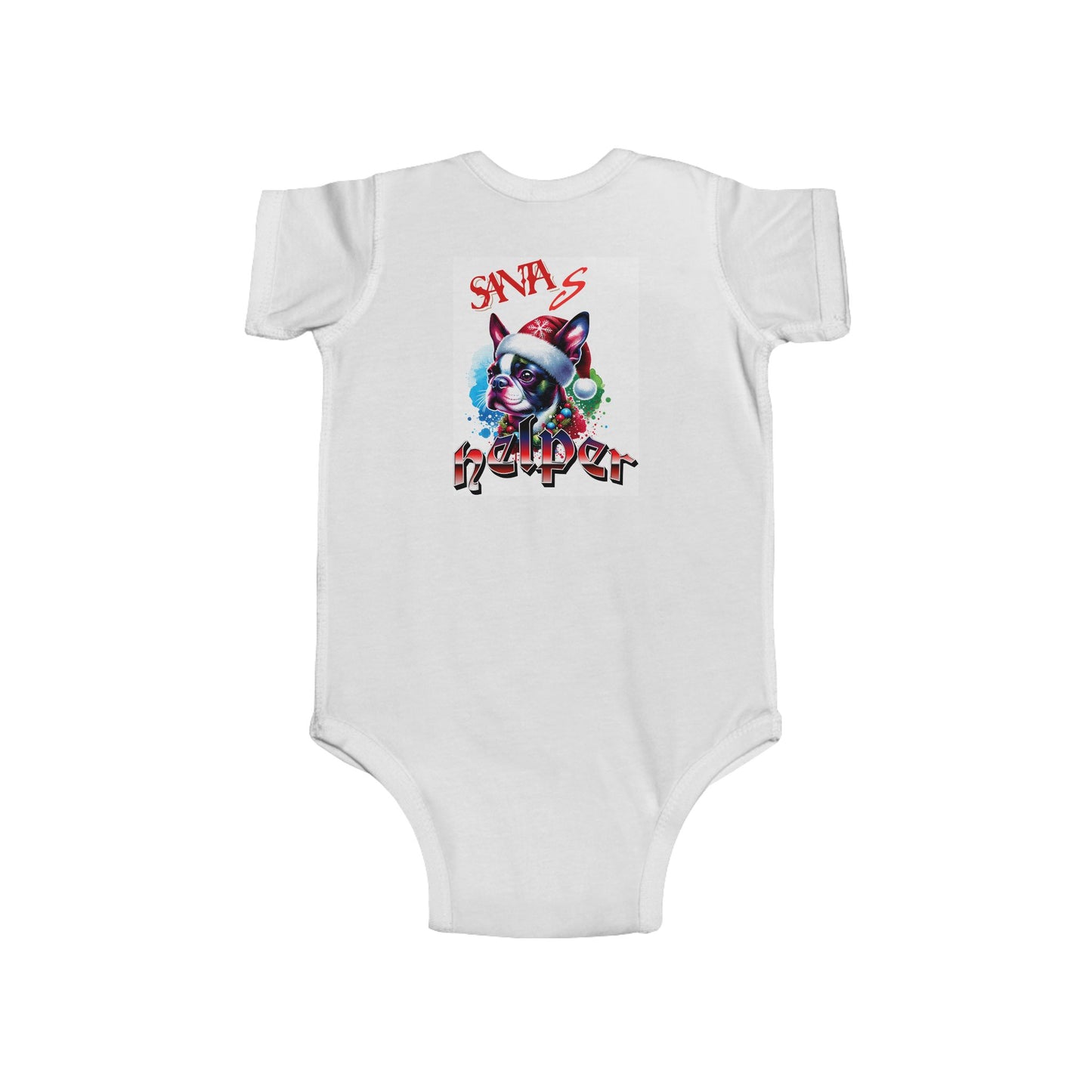 December Vibes Baby Bodysuit — Cute Grinch/Santa Pet Holiday Onesie