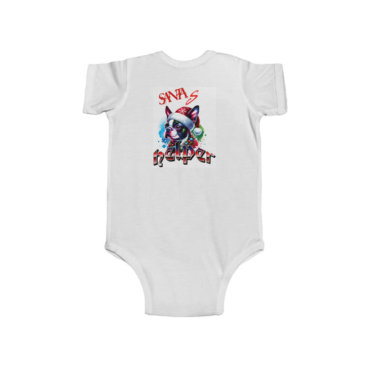 December Vibes Baby Bodysuit — Cute Grinch/Santa Pet Holiday Onesie
