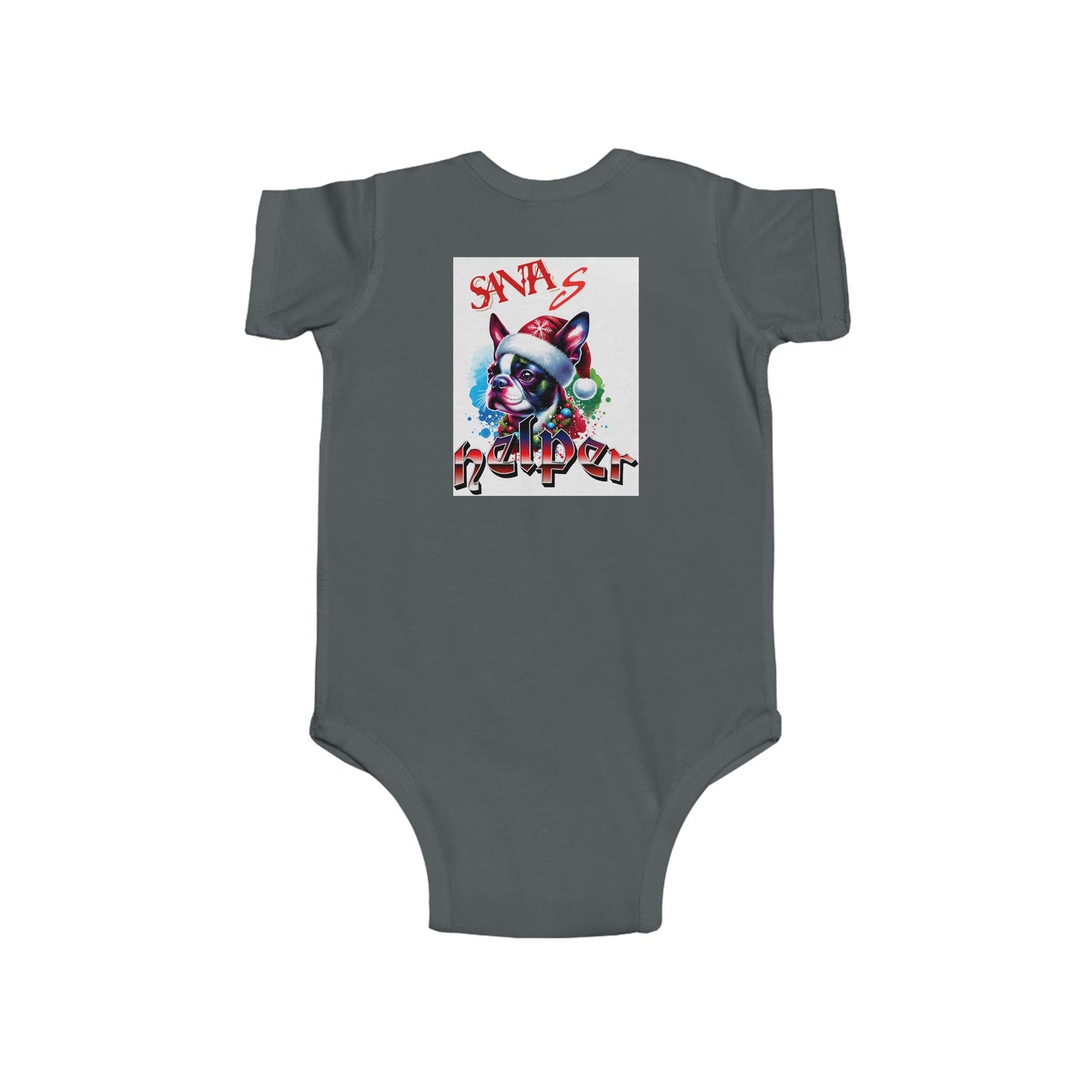 December Vibes Baby Bodysuit — Cute Grinch/Santa Pet Holiday Onesie