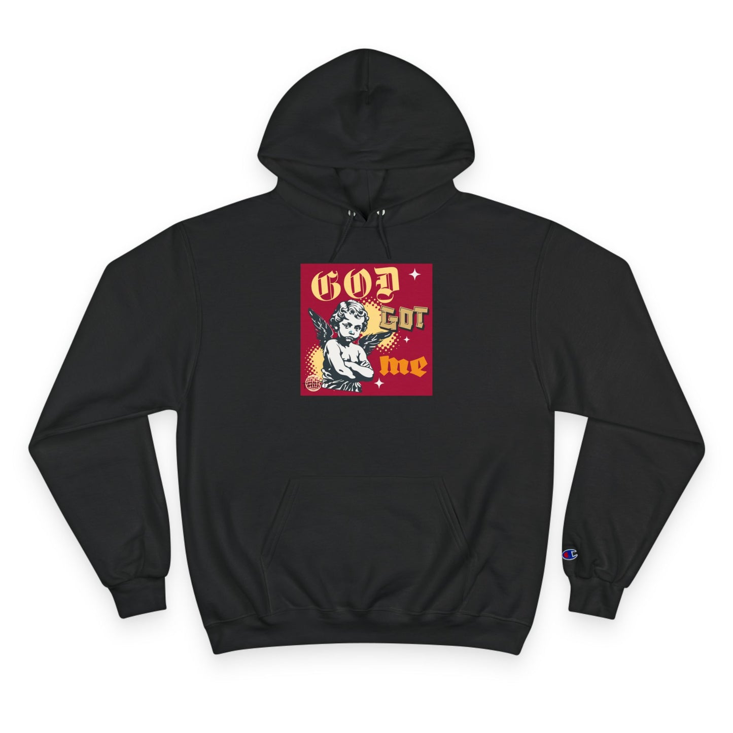 Best Mama Ever Hoodie — 'God Got Me' Vintage Angel Graphic Mother's Day Sweatshirt