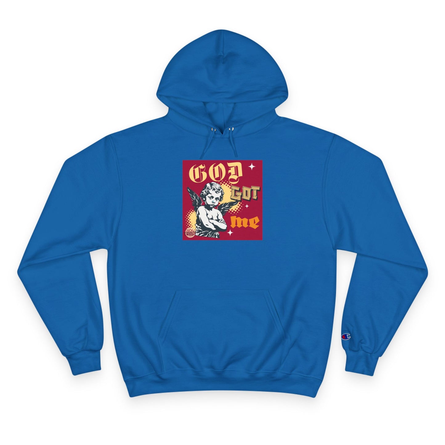 Best Mama Ever Hoodie — 'God Got Me' Vintage Angel Graphic Mother's Day Sweatshirt