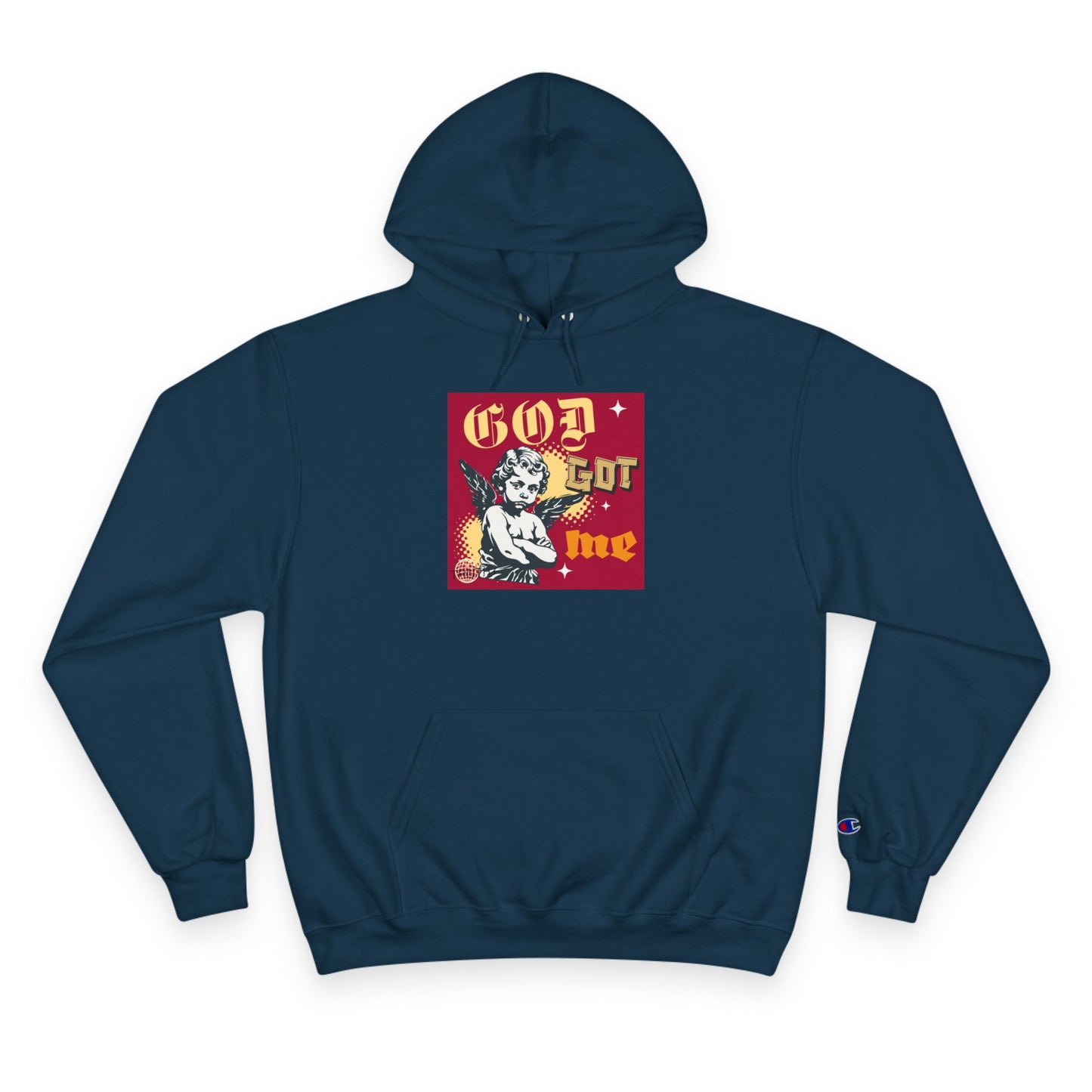 Best Mama Ever Hoodie — 'God Got Me' Vintage Angel Graphic Mother's Day Sweatshirt