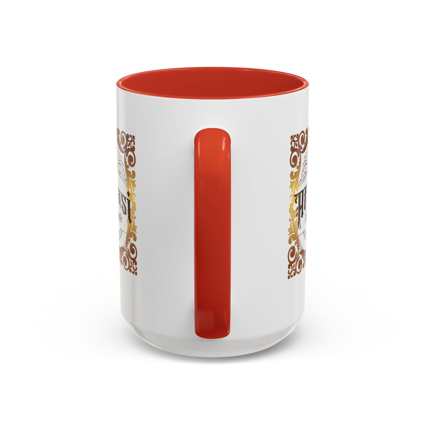 Akan 'Afakasi Unapologetic' Accent Coffee Mug — Decorative Brown & Gold Design (11/15oz)