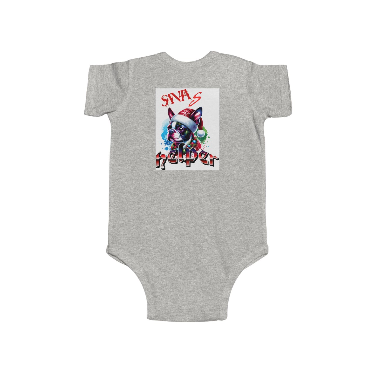 December Vibes Baby Bodysuit — Cute Grinch/Santa Pet Holiday Onesie