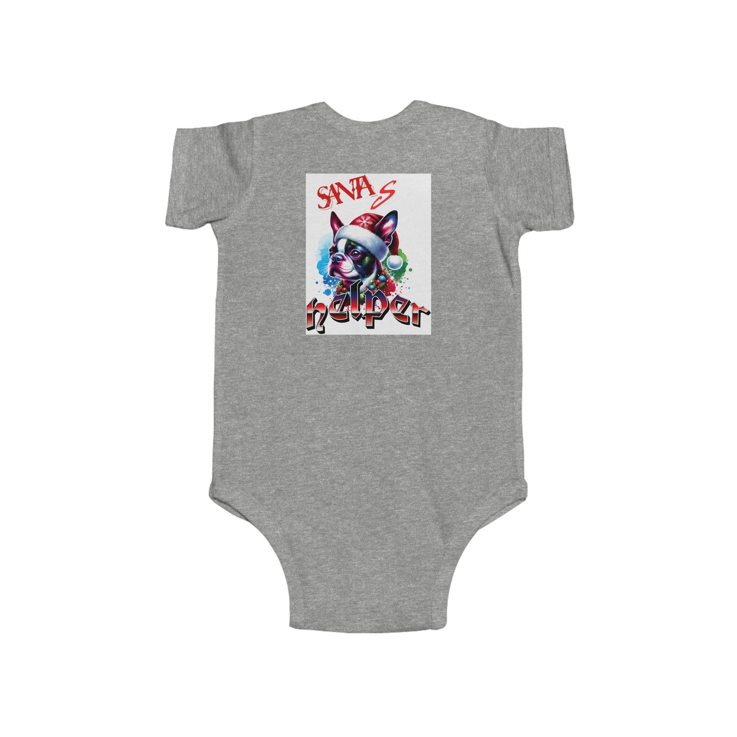 December Vibes Baby Bodysuit — Cute Grinch/Santa Pet Holiday Onesie