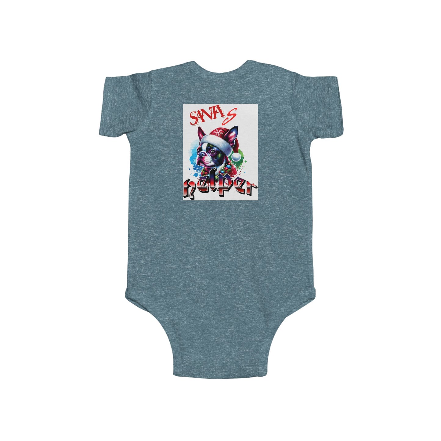 December Vibes Baby Bodysuit — Cute Grinch/Santa Pet Holiday Onesie