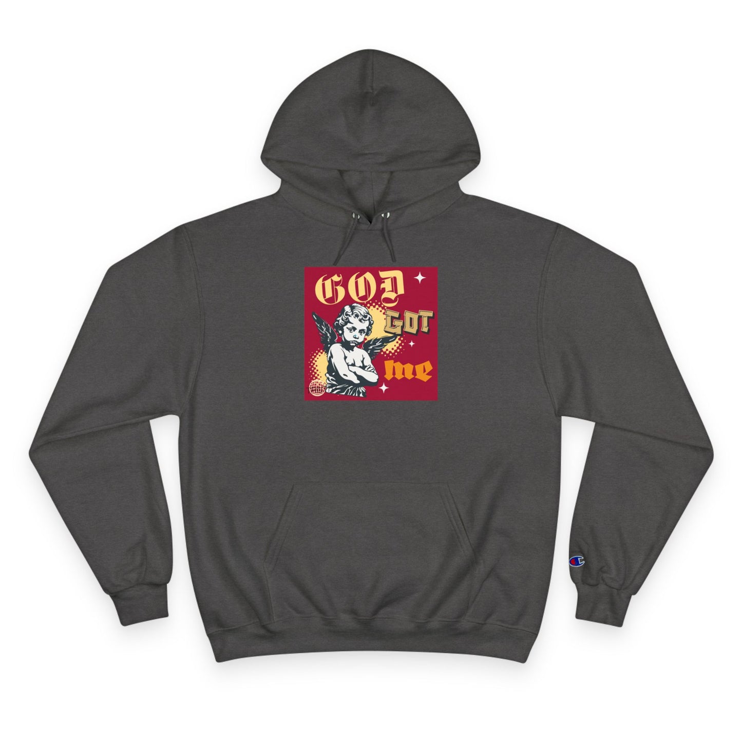 Best Mama Ever Hoodie — 'God Got Me' Vintage Angel Graphic Mother's Day Sweatshirt