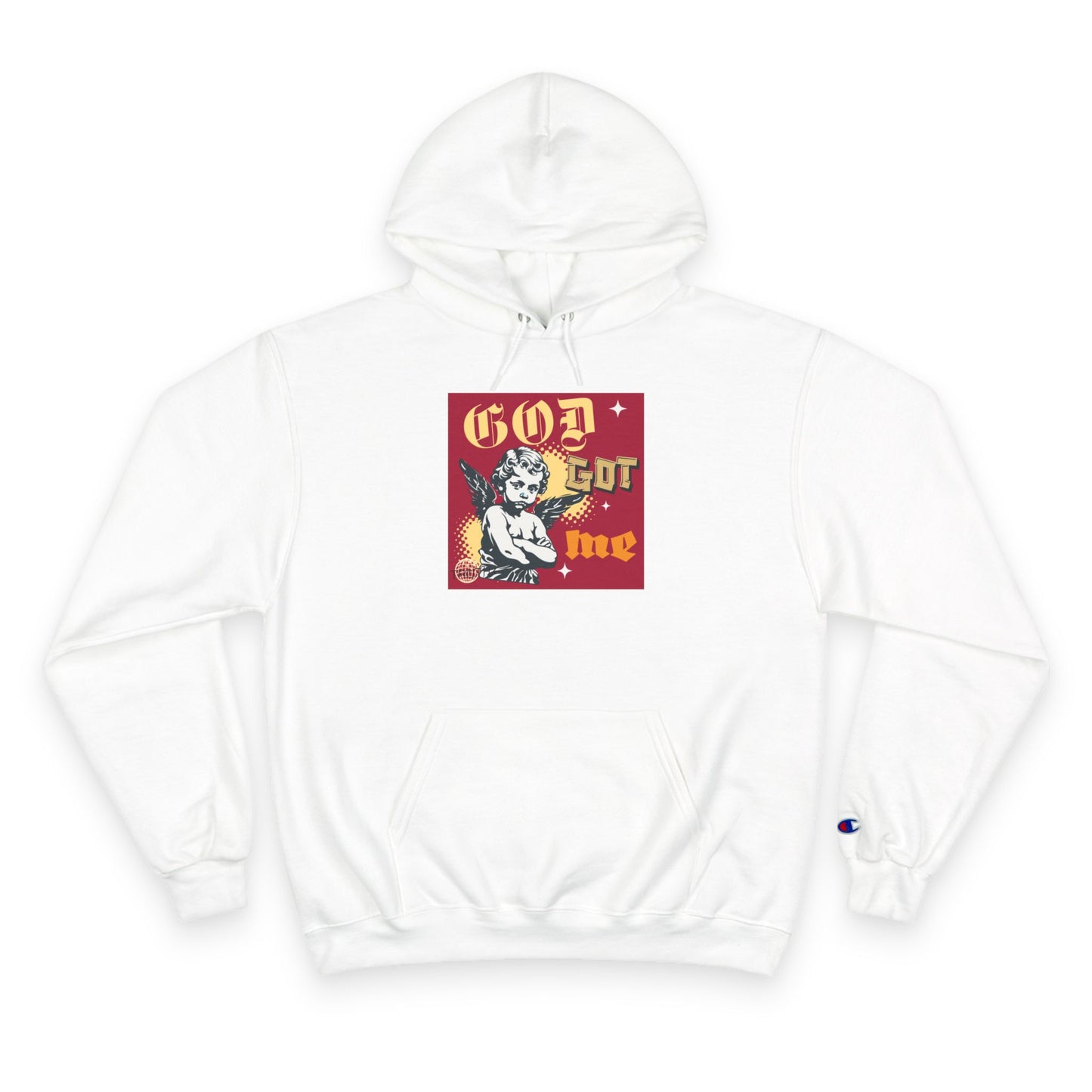 Best Mama Ever Hoodie — 'God Got Me' Vintage Angel Graphic Mother's Day Sweatshirt