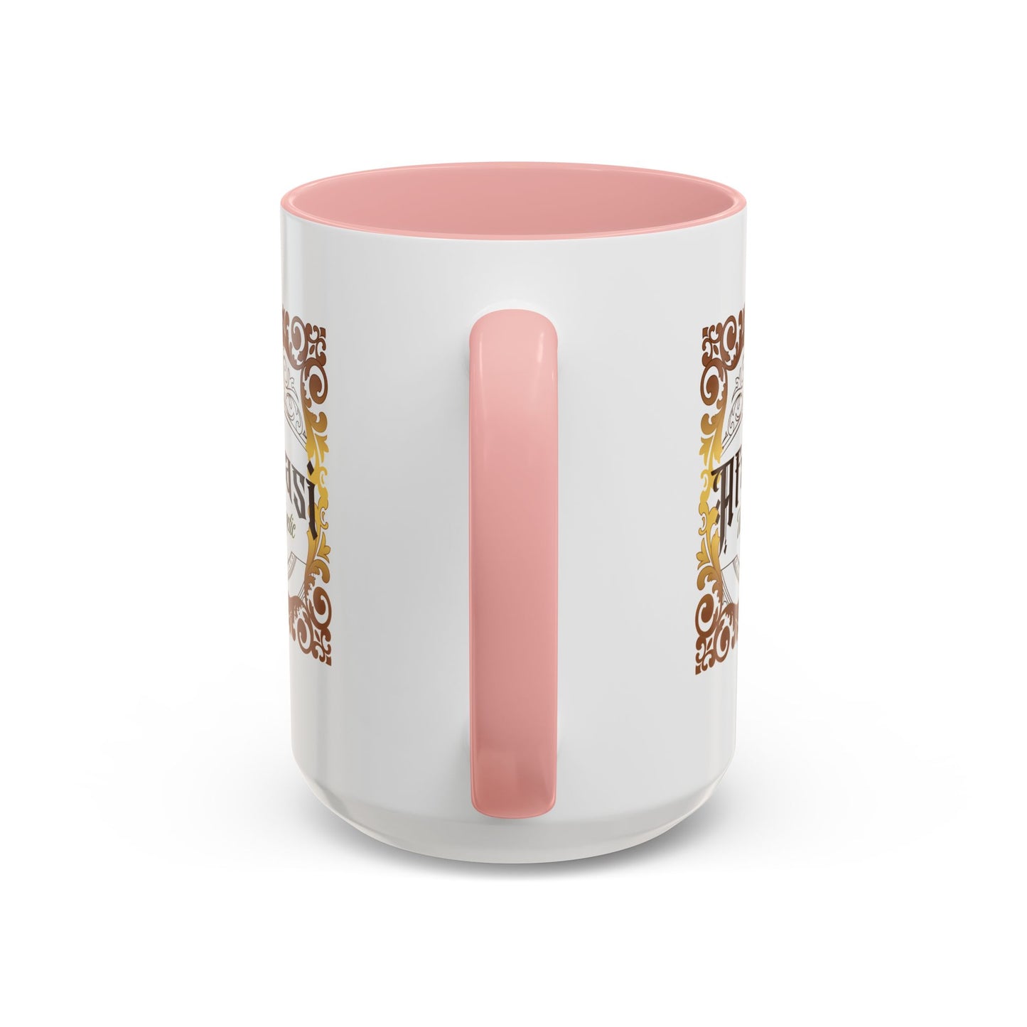 Akan 'Afakasi Unapologetic' Accent Coffee Mug — Decorative Brown & Gold Design (11/15oz)