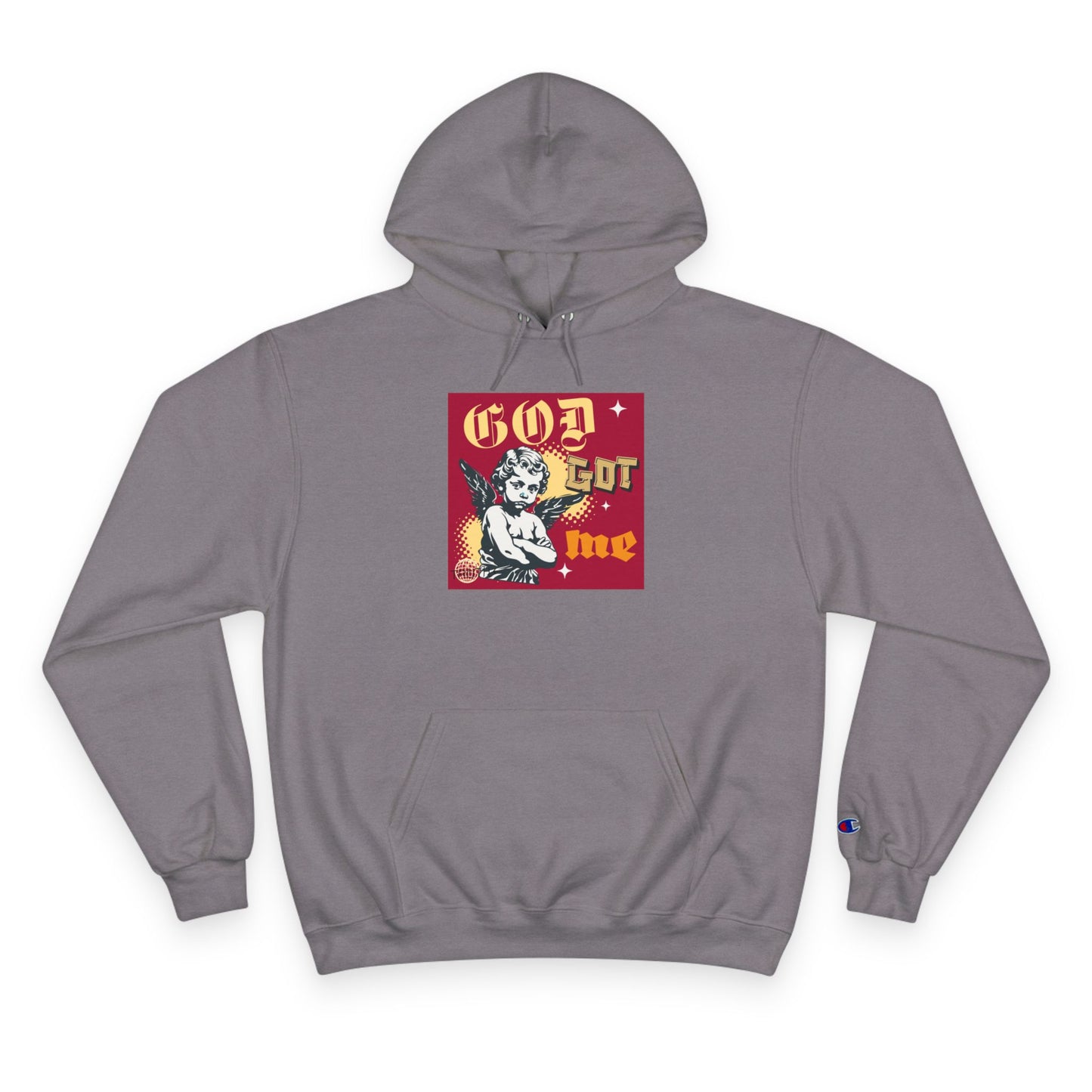 Best Mama Ever Hoodie — 'God Got Me' Vintage Angel Graphic Mother's Day Sweatshirt
