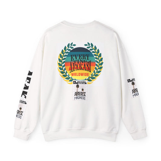 Crewneck Sweatshirt — 'Afakasi' Graphic Retro Crest Crew